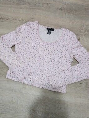 Pink Floral Long Sleeve Top